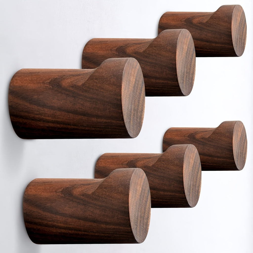 Gancio da parete in legno di noce