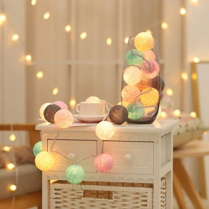 Ballton - Palline di cotone luminose | Diverse combinazioni di colori