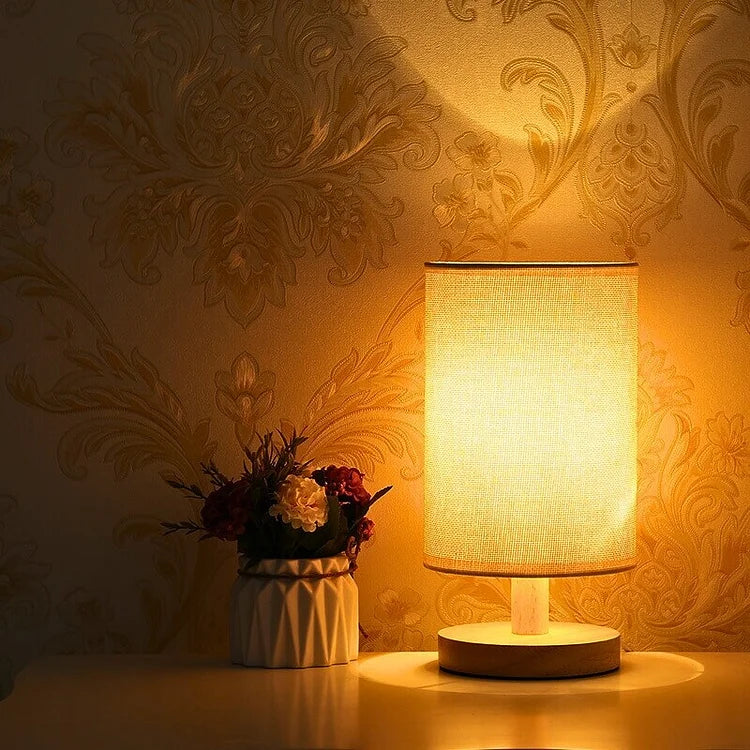 Aiko – Lampada Organica in Legno e Lino con Telecomando