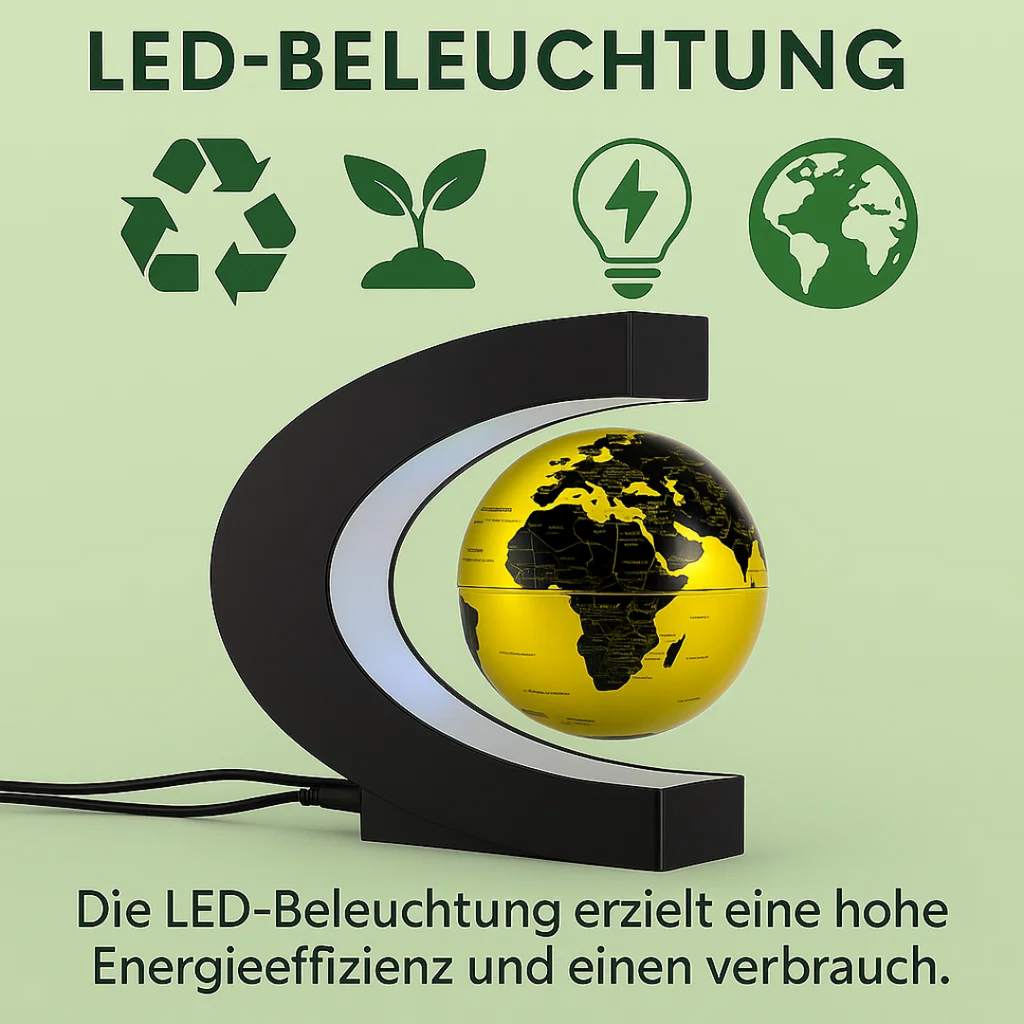 AstroGlobe LED Mappamondo – Lampada Mappamondo Fluttuante con Sospensione Magnetica