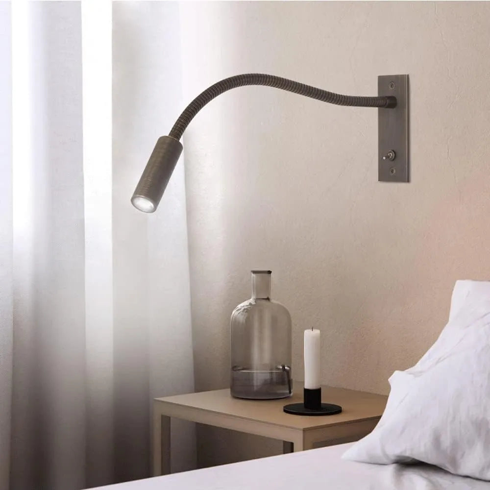 Lampada da Lettura a LED da Parete Regolabile Flessibile per Comodino