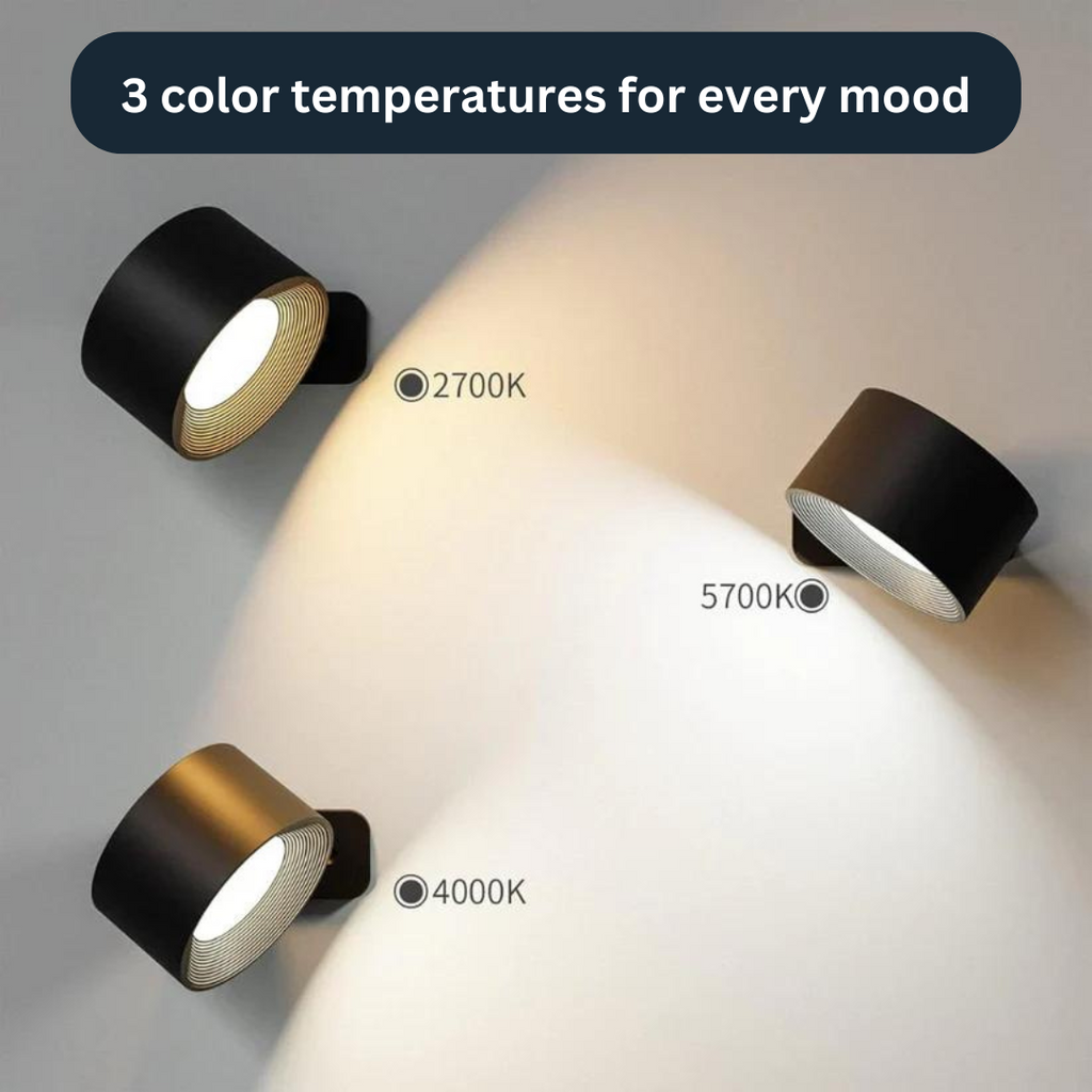 Vista - Applique LED ricaricabile a 360°