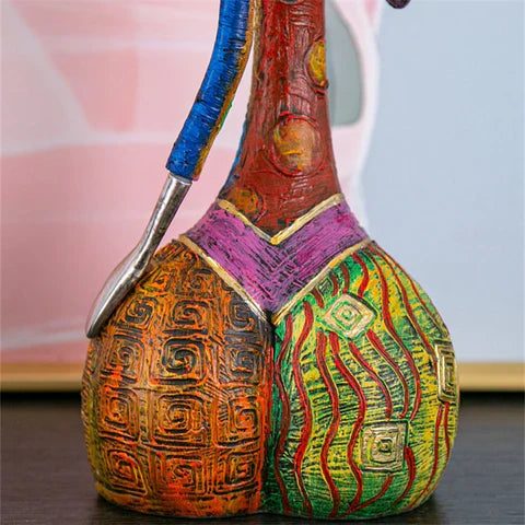 Scultura Astratta Femminile in Design Colorato - Opera d'Arte Fatta a Mano