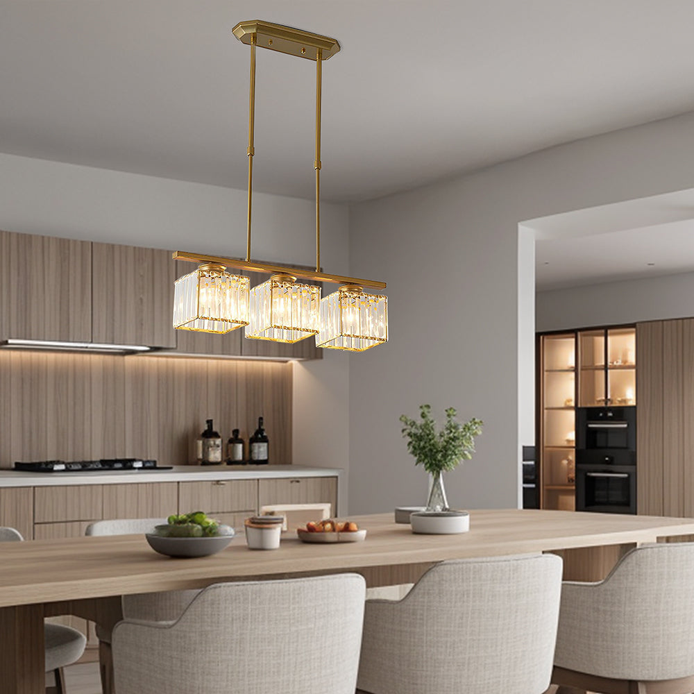 Nira | Lampada a sospensione in vetro multi-testa moderna nordica