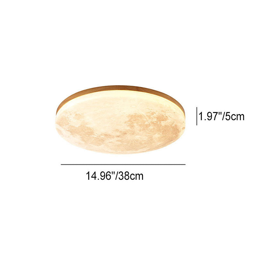 LunaGlow - Lampada da soffitto a forma di luna con illuminazione LED soffusa