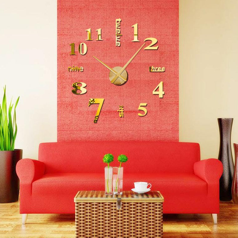 Orologio da parete DIY moderno senza fori