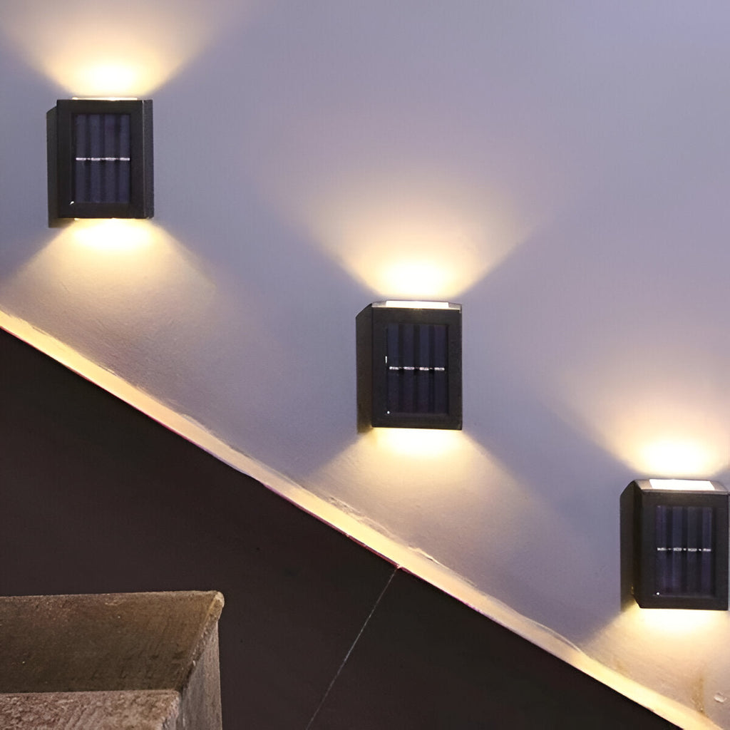 Lampada da esterno solare LED IP65 impermeabile Nera