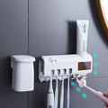 Smart Sterilizzatore UV per Spazzolini da Denti, Distributore di Dentifricio da Parete