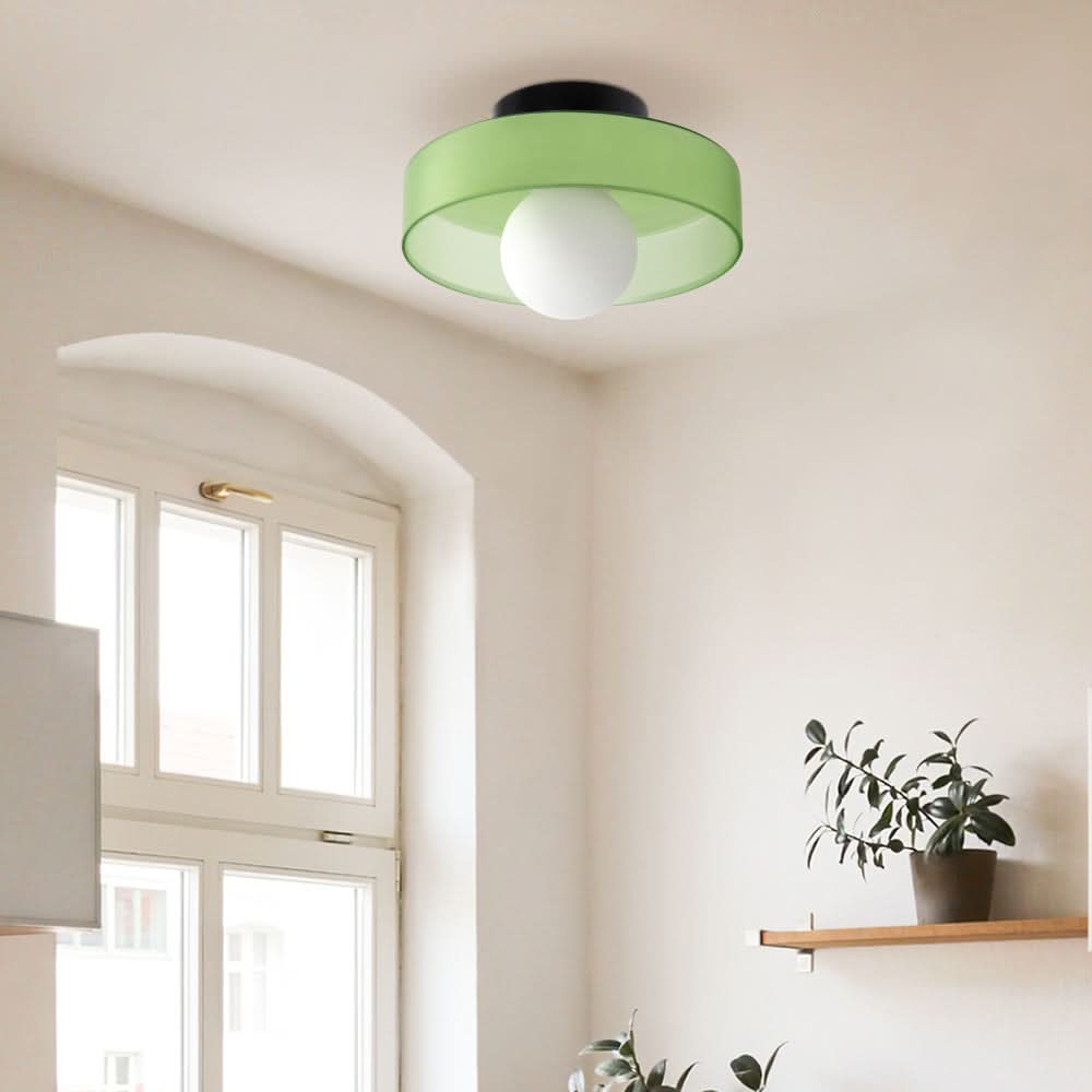 Lampada da Soffitto Rotonda dal Design Moderno – Lampada in Vetro Elegante per Interni Contemporanei