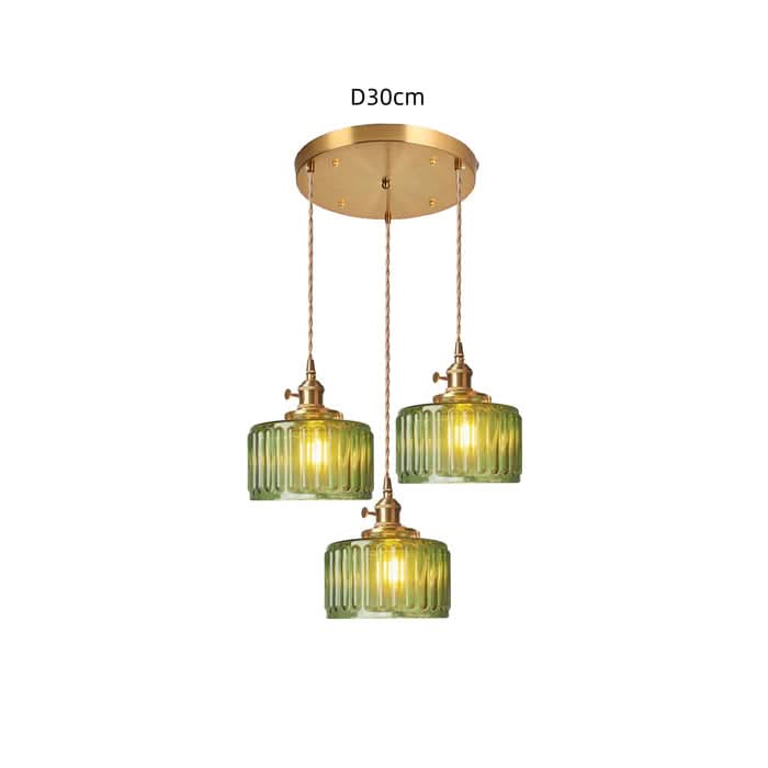 Lampada a Sospensione in Cristallo di Vetro Vintage E27