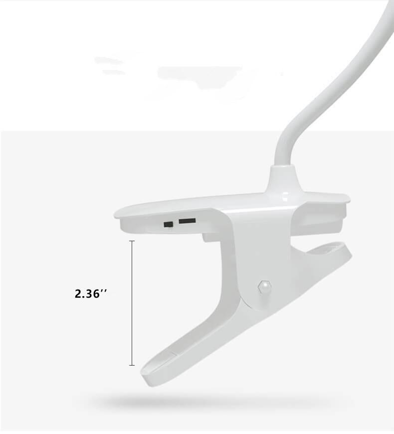 Lampada da scrivania LED clip ricaricabile con protezione per gli occhi Luce notturna