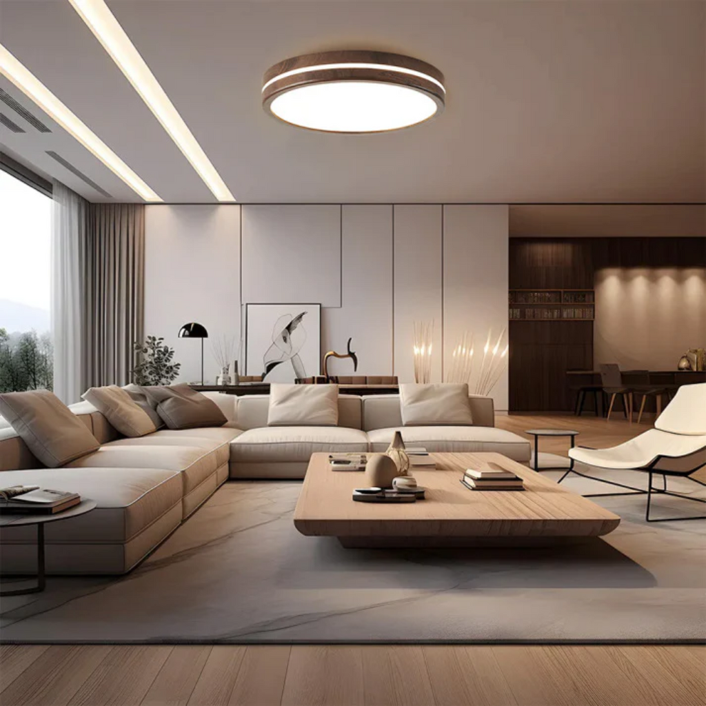 Noxu - Lampada da Soffitto LED in Legno Elegante