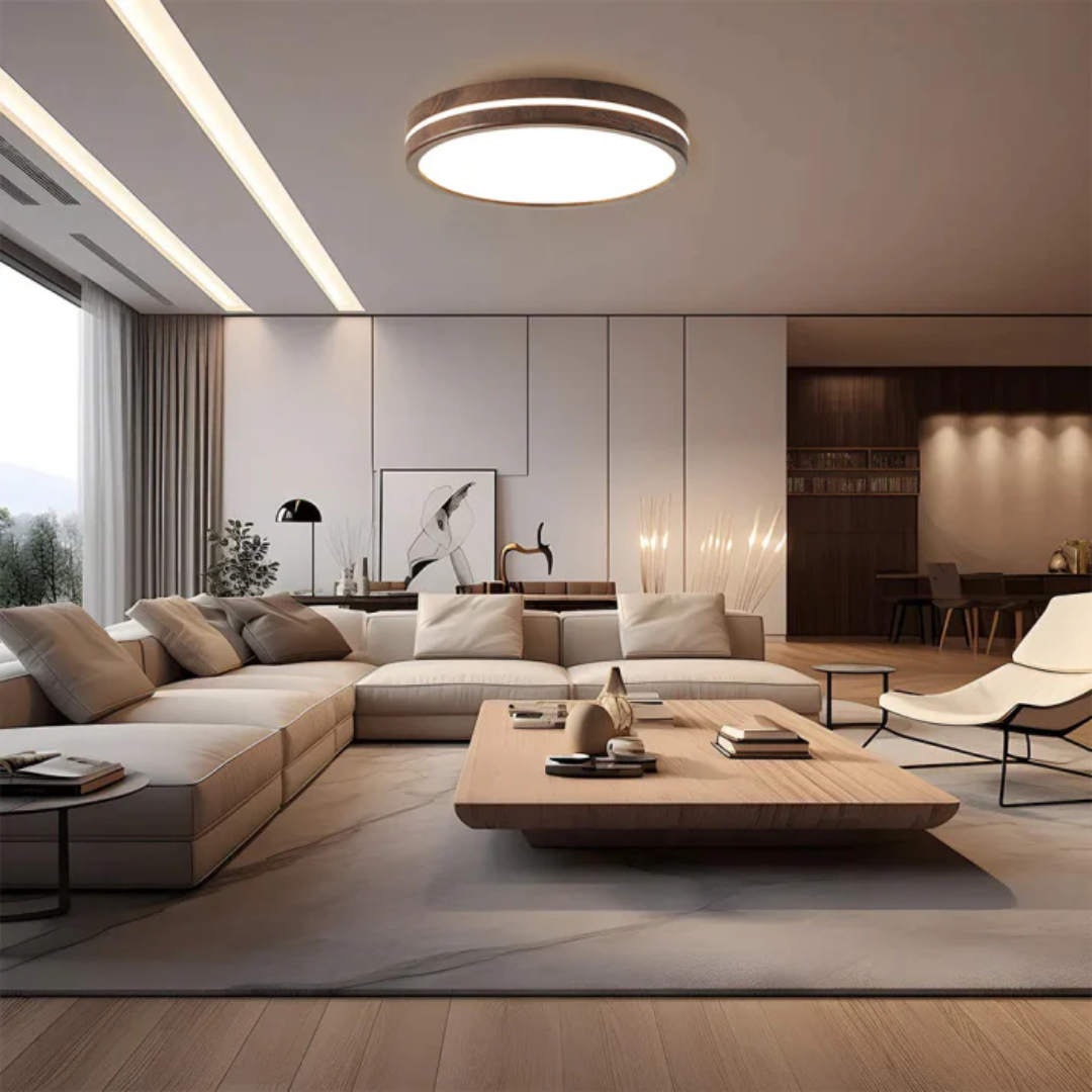 Noxu - Lampada da Soffitto LED in Legno Elegante