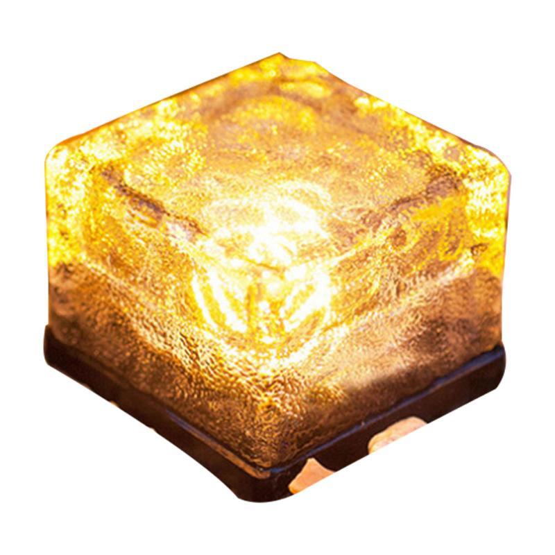 Luce Cubica da Giardino Solare con Effetto Onde d'Acqua a Cambio Colore