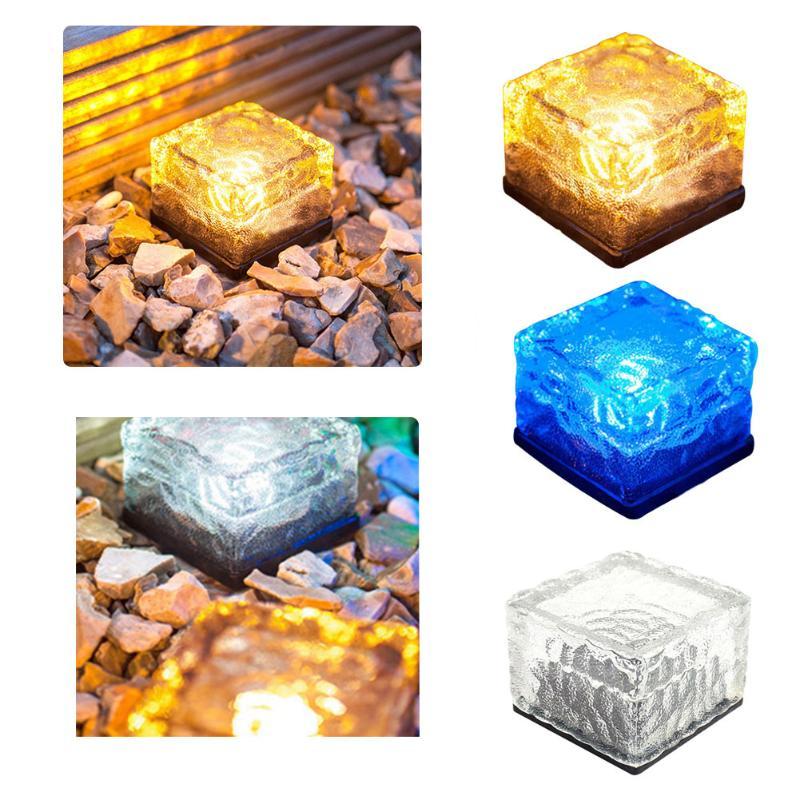 Luce Cubica da Giardino Solare con Effetto Onde d'Acqua a Cambio Colore