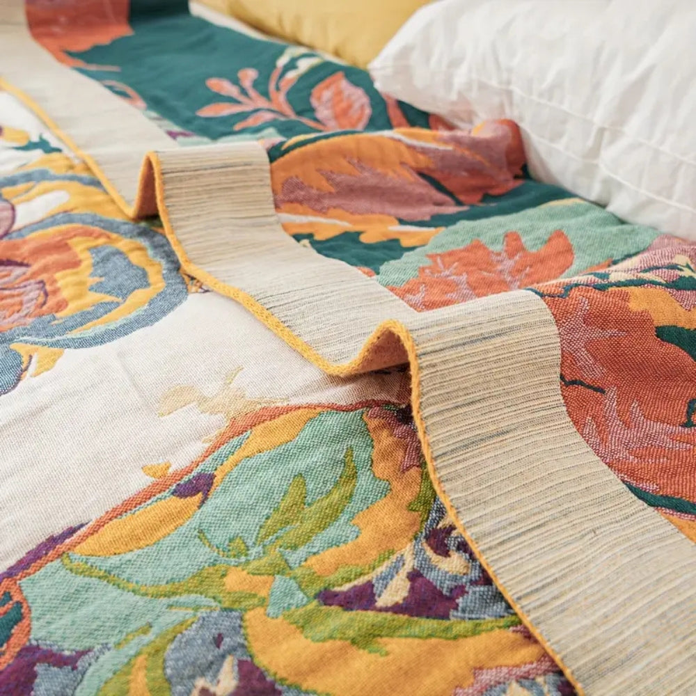 Coperta in Cotone Sienna Floral Bloom