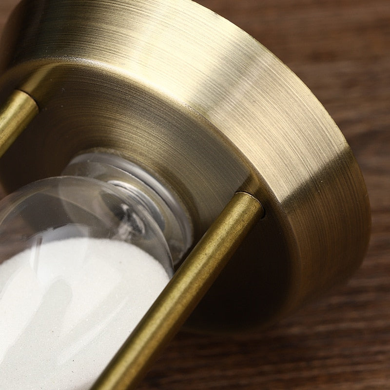 Clessidra Retro in Metallo Artigianale da 3/5/10 Minuti per Decorazione da Ufficio e Desktop