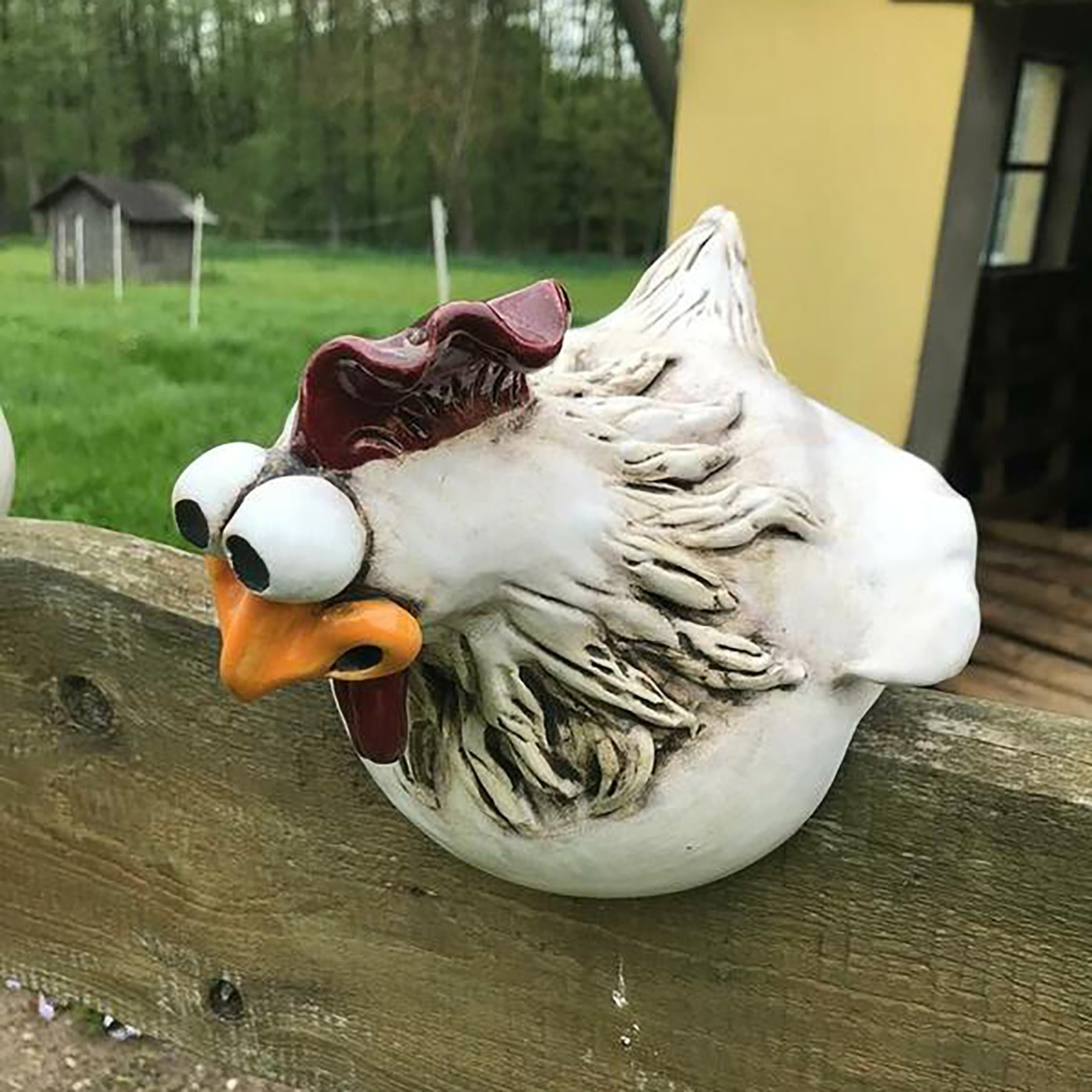 1+1 GRATIS | ChickenDeko - Statue di Galline a Grande Occhi per Giardino