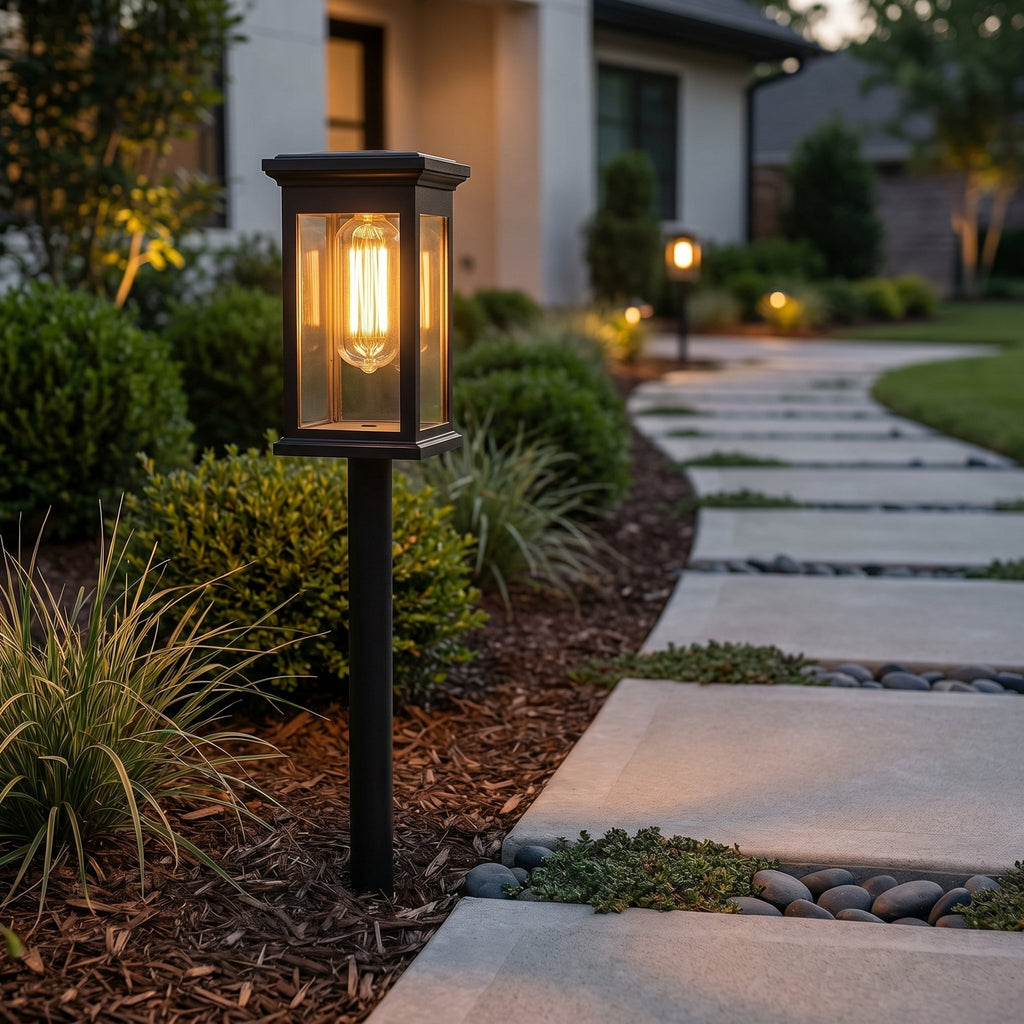 Lampade da giardino solari a 3 pezzi in design lanterna