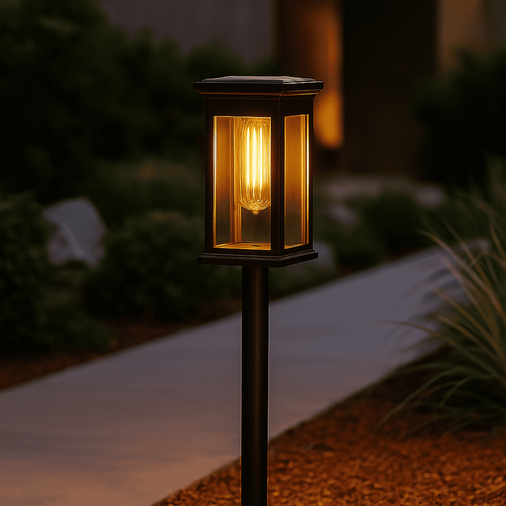 Lampade da giardino solari a 3 pezzi in design lanterna