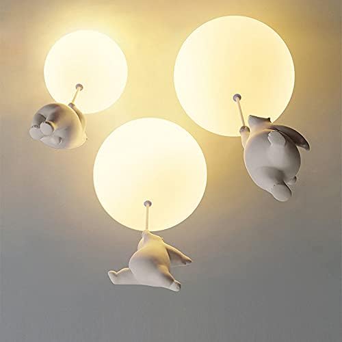 Lampada da soffitto giocosa con orsi e luci a palloncino per cameretta