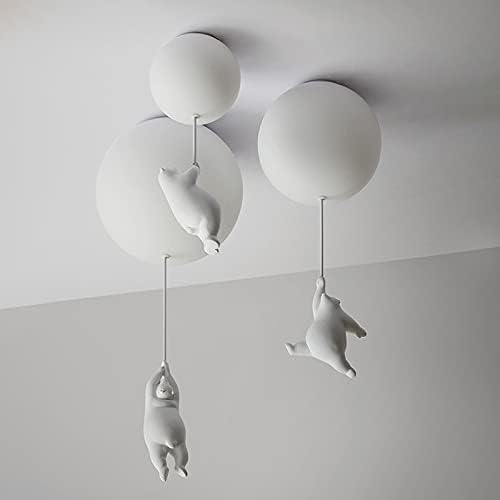 Lampada da soffitto giocosa con orsi e luci a palloncino per cameretta