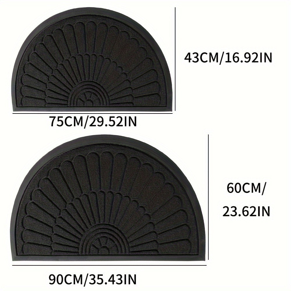 Tappeto in gomma sostenibile - Design semicircolare per esterni e interni