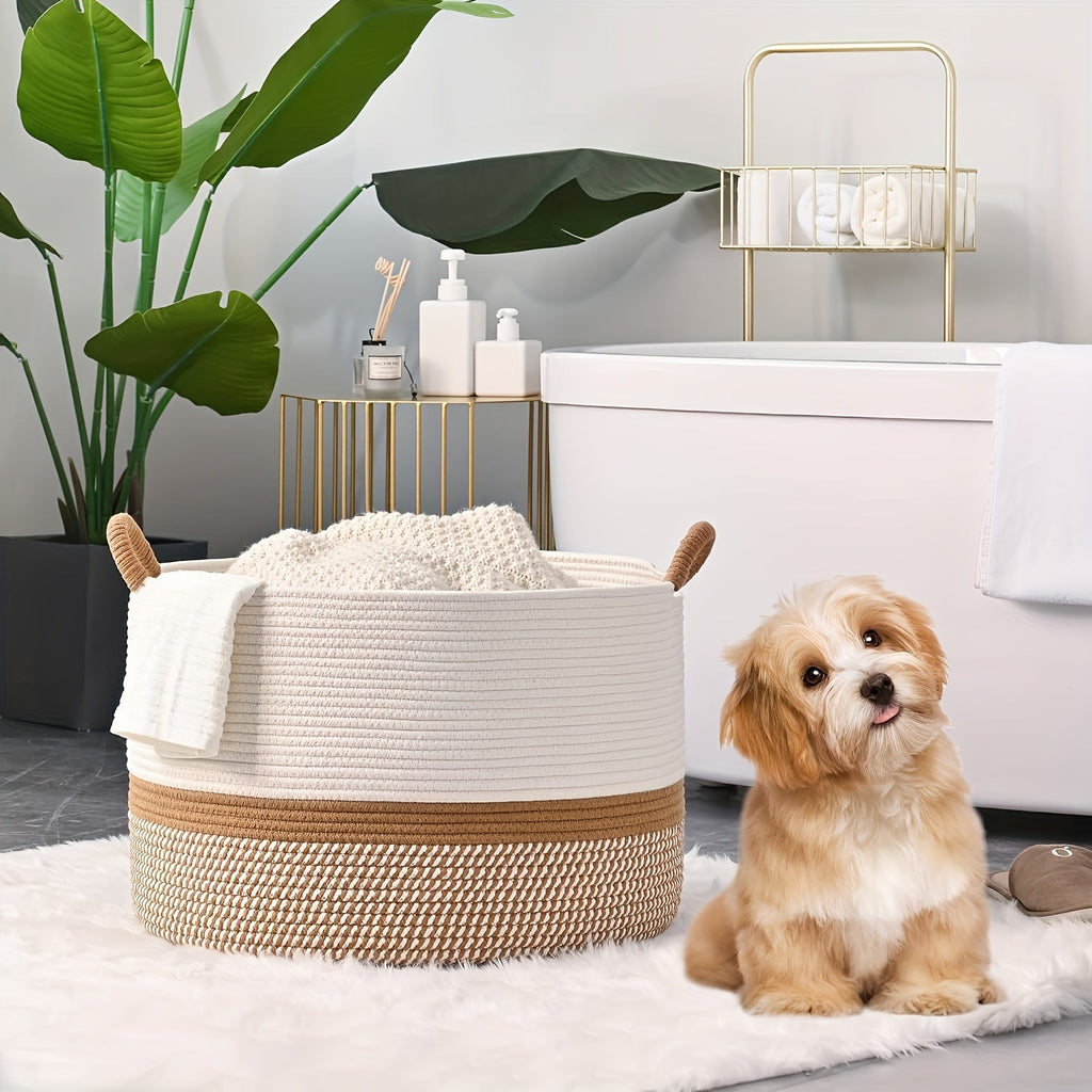 Cesto in Cotone Boho - Soluzione Elegante e Pratica