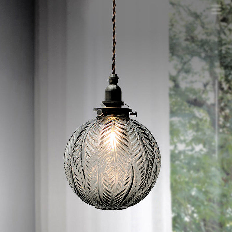 Arelia | Lampada a sospensione mini in vetro fumé coloniale con design elegante