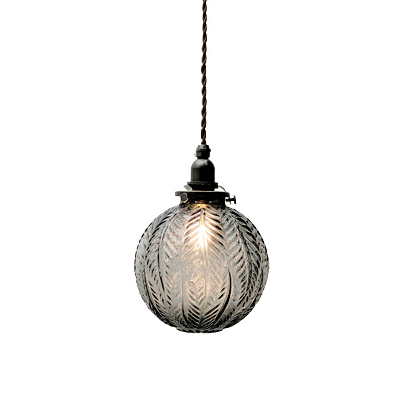 Arelia | Lampada a sospensione mini in vetro fumé coloniale con design elegante