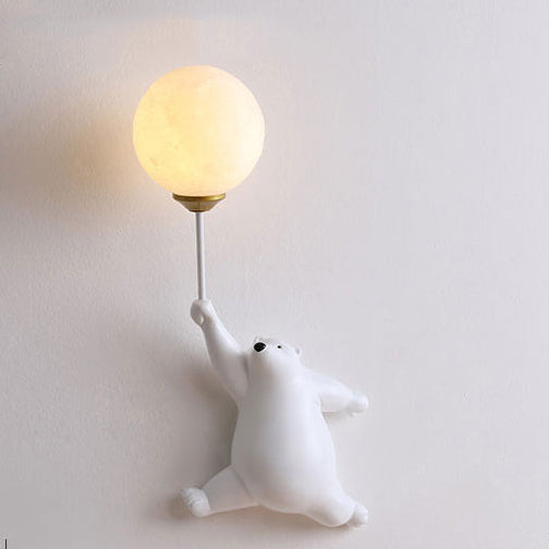 Lampada da Parete Orso Carino per Camera Bambini Luce Palloncino Decorativa