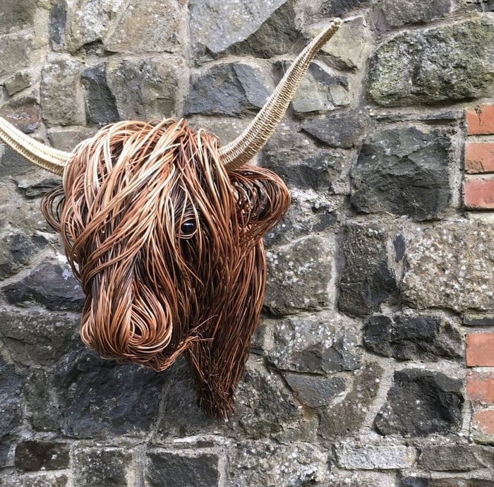 Scultura da Parete di Mucca – Bowie