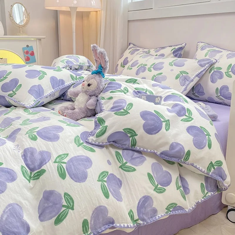 Set di Biancheria da Letto Blossom & Berry Dream 4pz Copripiumino Floreale