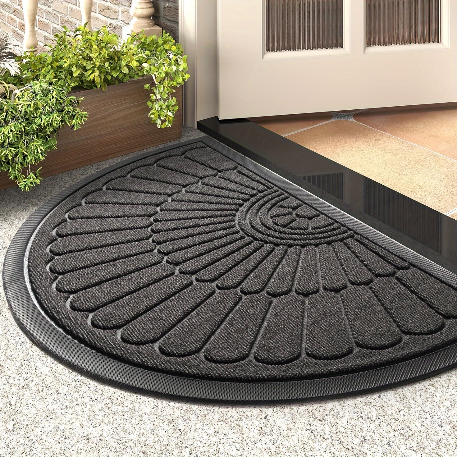 Tappeto in gomma sostenibile - Design semicircolare per esterni e interni