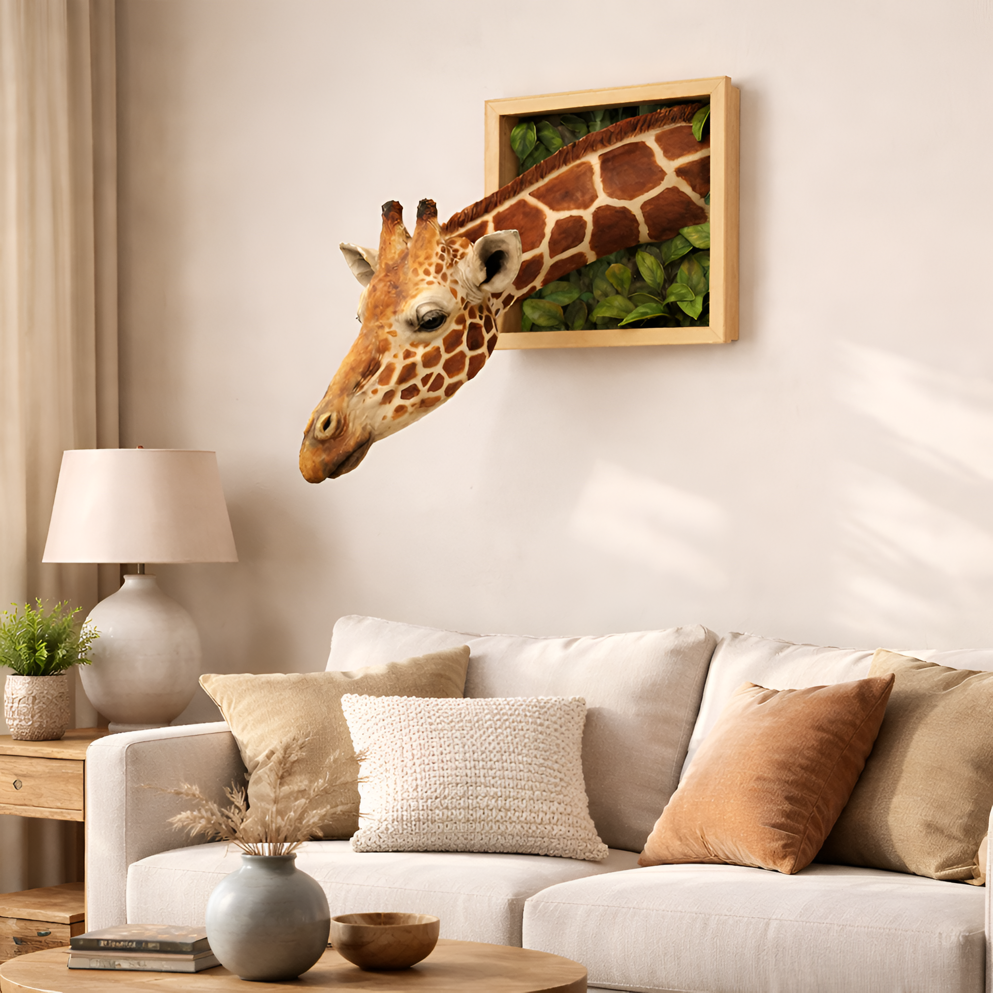 Nevaeh - Cornice 3D a forma di giraffa - Decorazione da parete