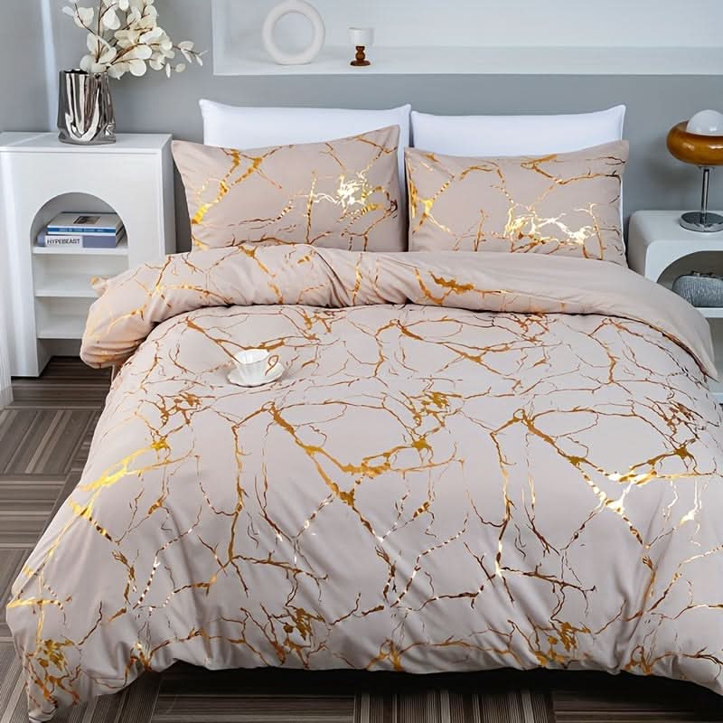 Set di Federe per Piumone Morbido di Lusso con Design Elegante
