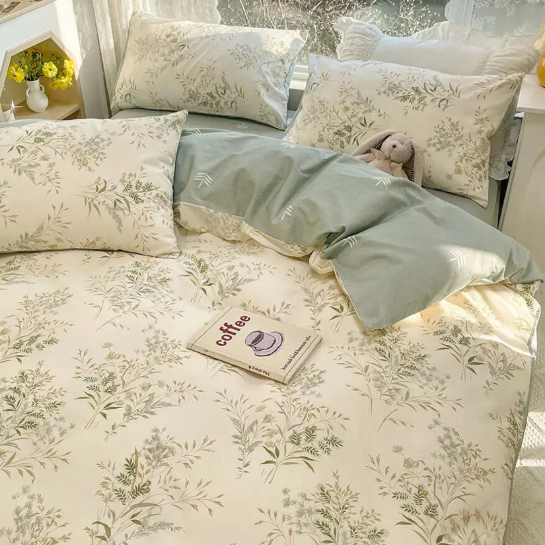 Copertura per Piumone Soft Floral per Decorazioni Eleganti della Camera da Letto