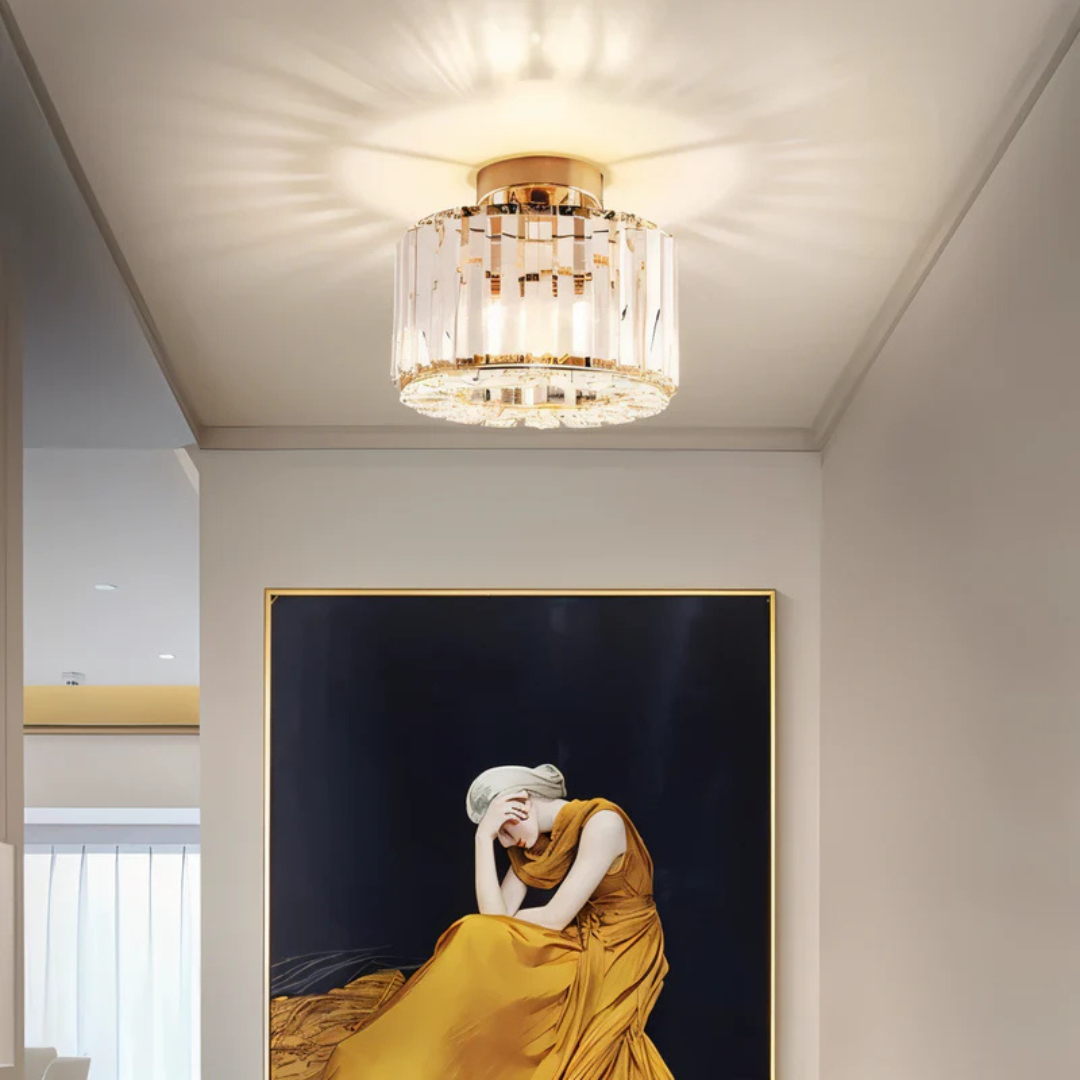 Lampadario di Cristallo di Lusso | Illuminazione da Soffitto Brillante