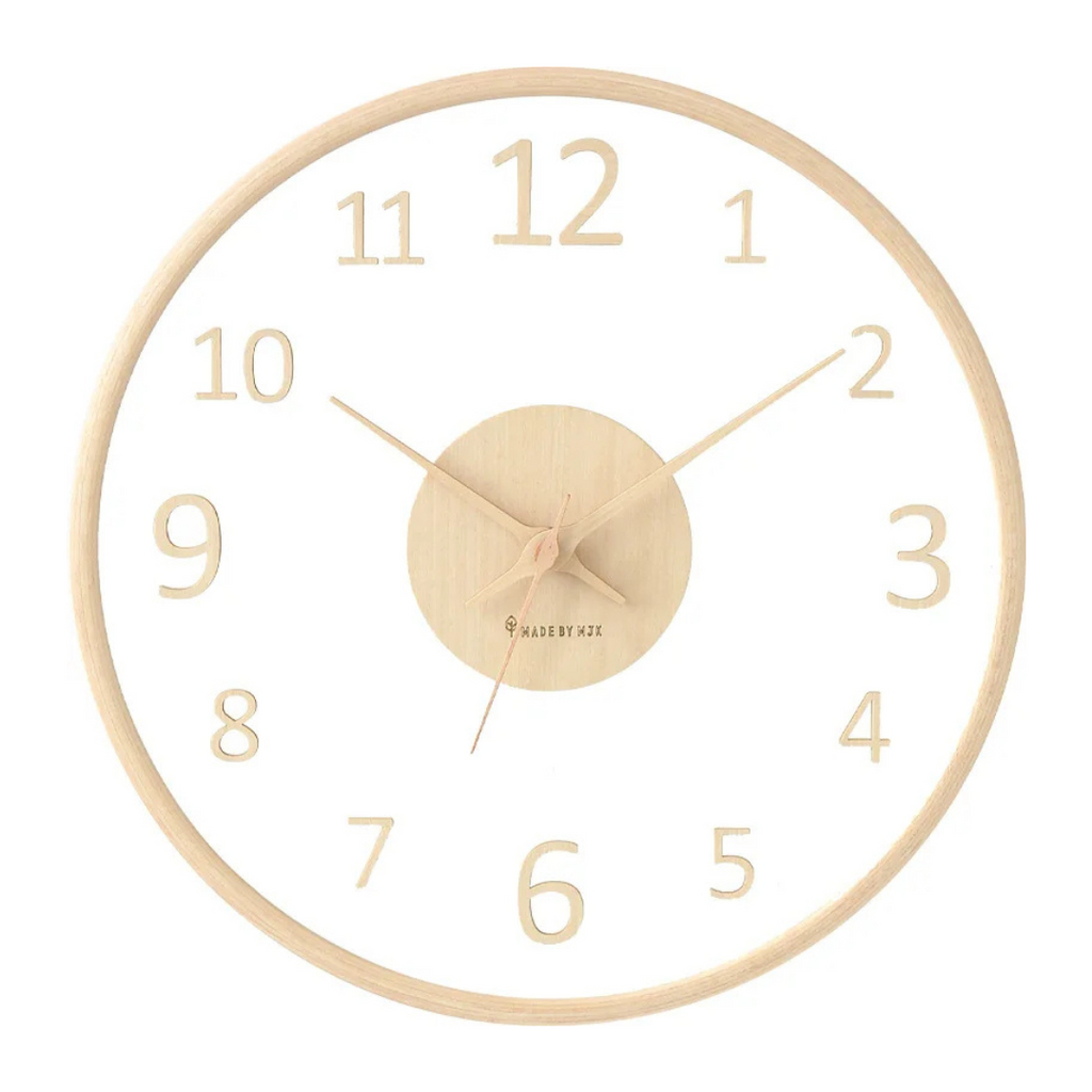 Metron - Orologio da Parete in Legno Elegante con Vetro