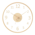 Metron - Orologio da Parete in Legno Elegante con Vetro
