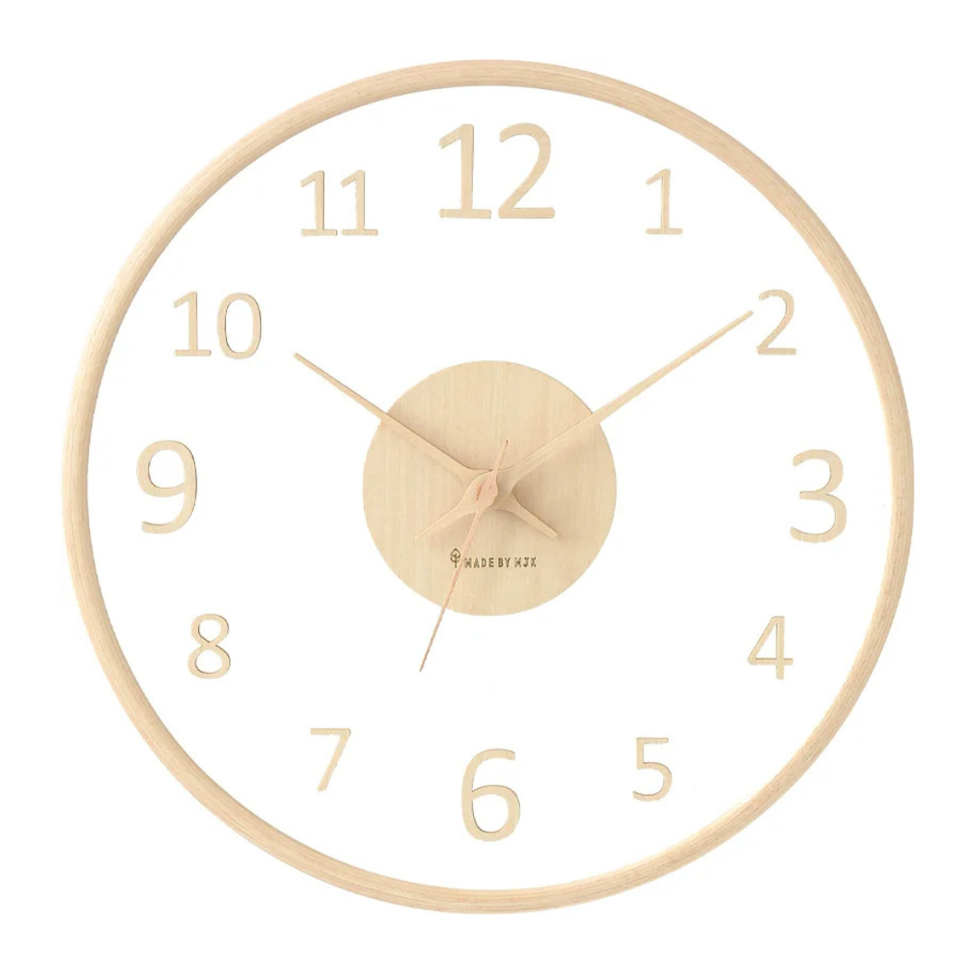 Metron - Orologio da Parete in Legno Elegante con Vetro