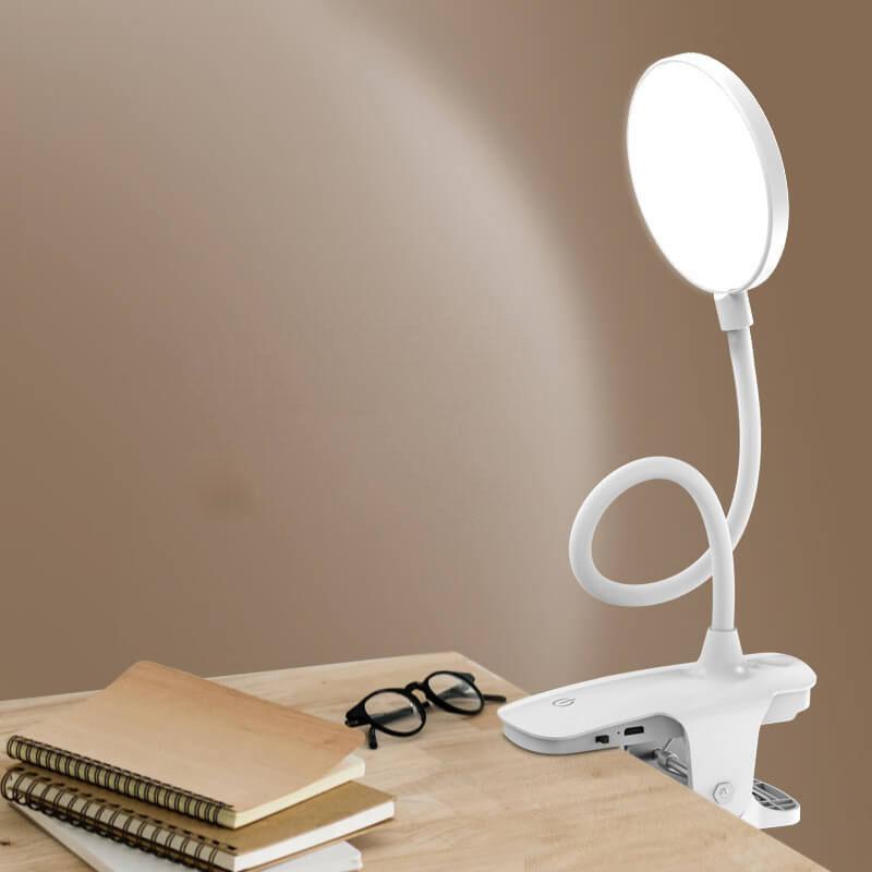 Lampada da scrivania LED clip ricaricabile con protezione per gli occhi Luce notturna