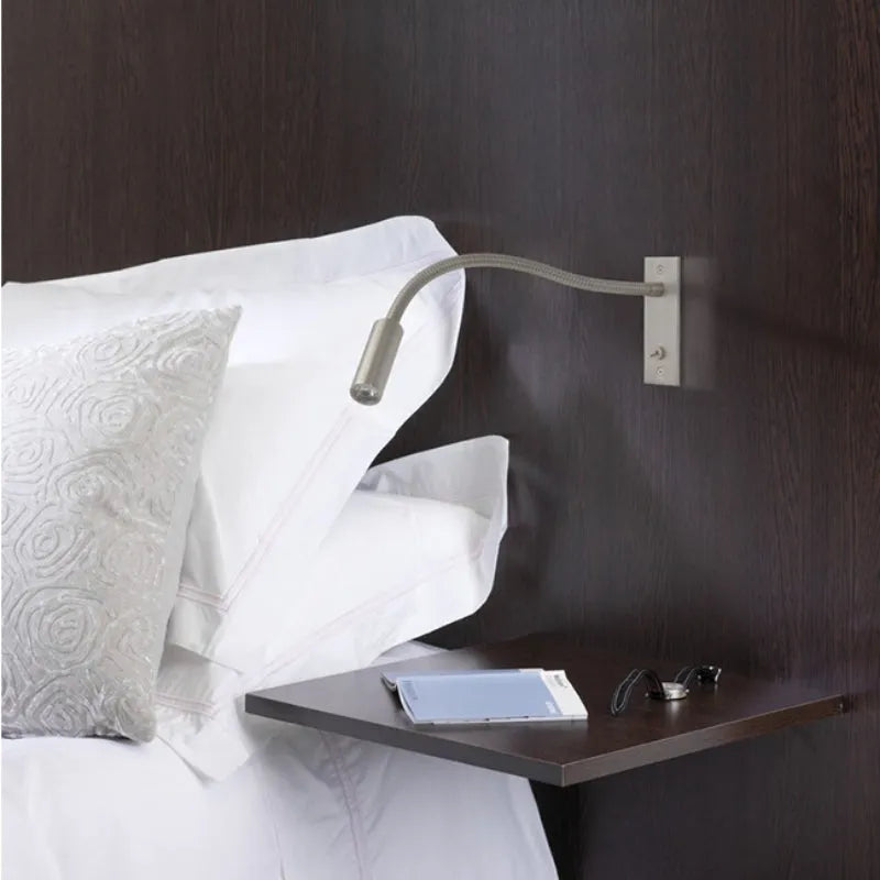 Lampada da Lettura a LED da Parete Regolabile Flessibile per Comodino