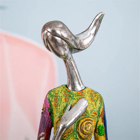 Sculture Moderne Astratte di Donne – Arte in Resina Colorata Fatta a Mano per Decorare la Casa