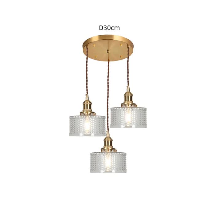 Lampada a Sospensione in Cristallo di Vetro Vintage E27