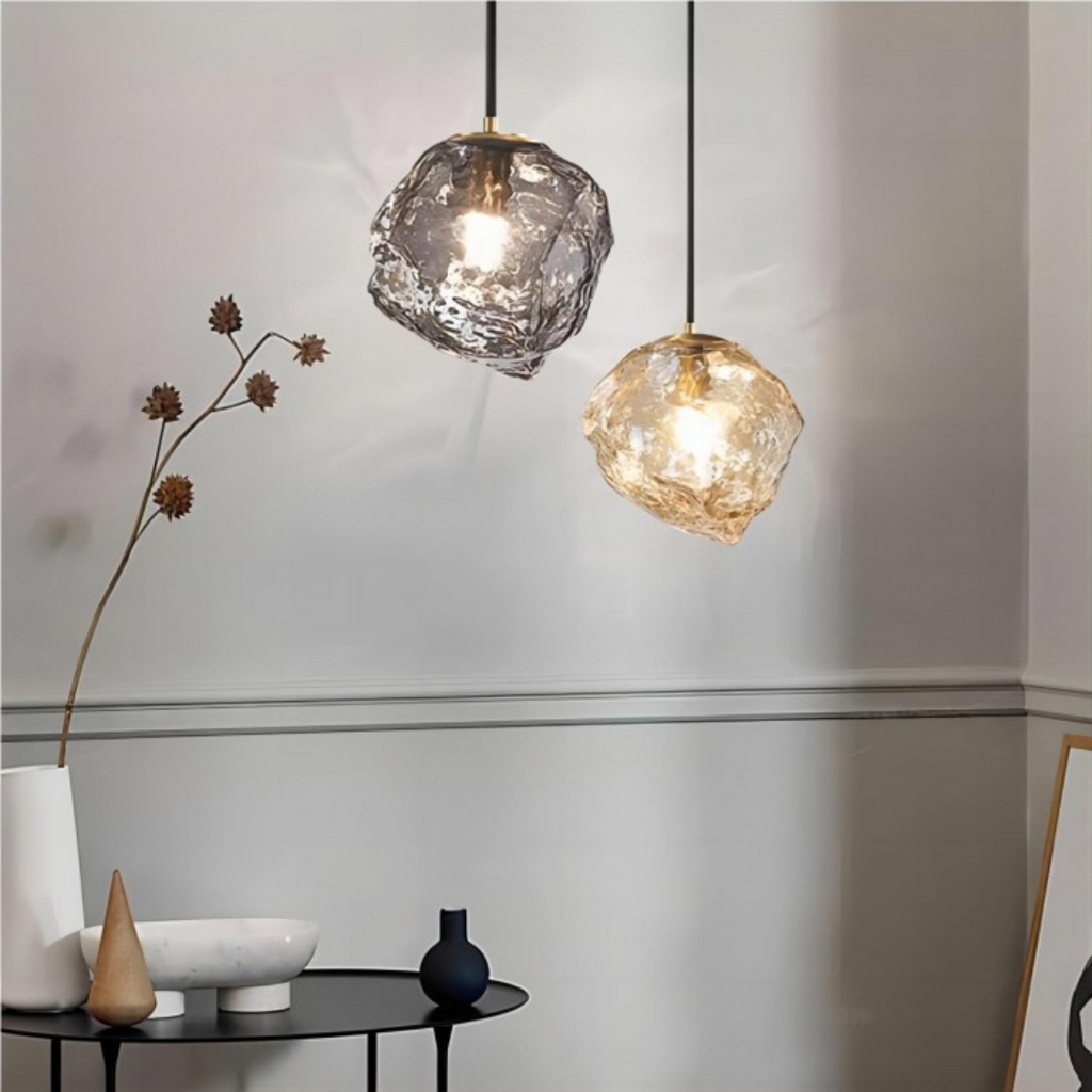Lumenos Lampadario in Vetro - Lampadario Elegante per il Tavolo da Pranzo
