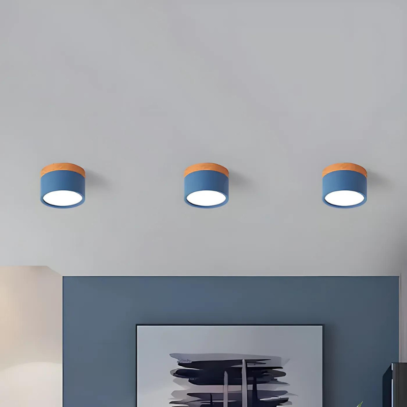 Plafoniera LED cilindrica per corridoi eleganti
