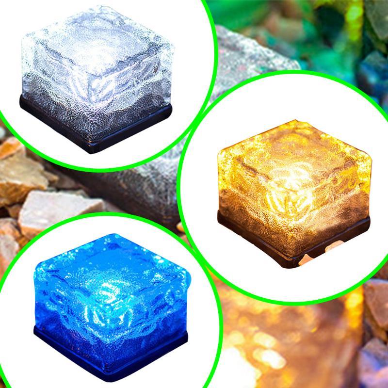 Luce Cubica da Giardino Solare con Effetto Onde d'Acqua a Cambio Colore