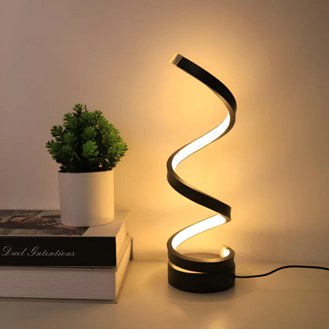 Leto - Lampada da Tavolo LED con Design a Spirale