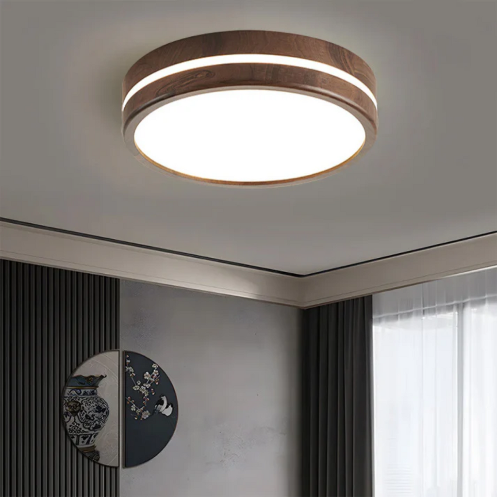 Noxu - Lampada da Soffitto LED in Legno Elegante